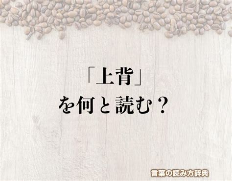 上背意味|上背(ウワゼイ)とは？ 意味や使い方